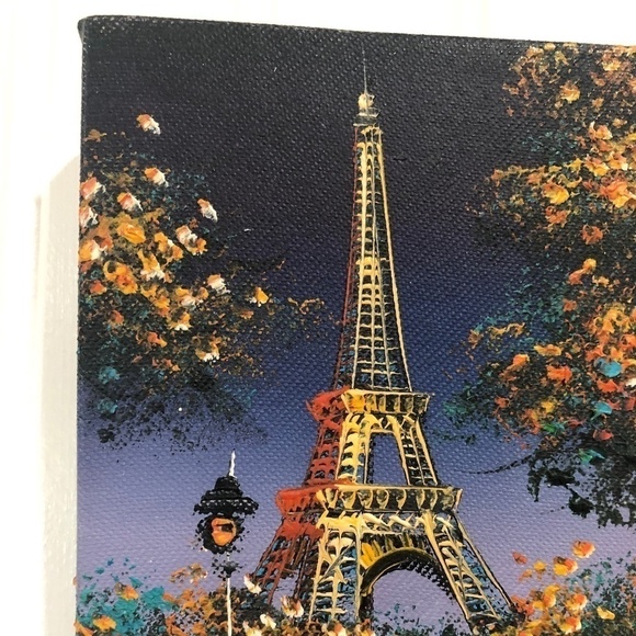 ORIGINAL Set of 2 Paintings "Eiffel Tower", Signed - Picture 5 of 10
